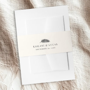 Bahia Minimal Palm Leaf Wedding Invitation Belly Band