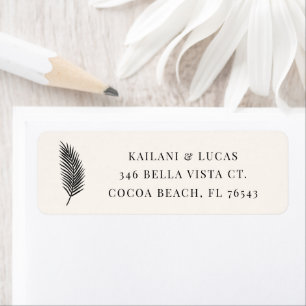 Bahia Simple Minimal Palm Leaf Adresse de retour