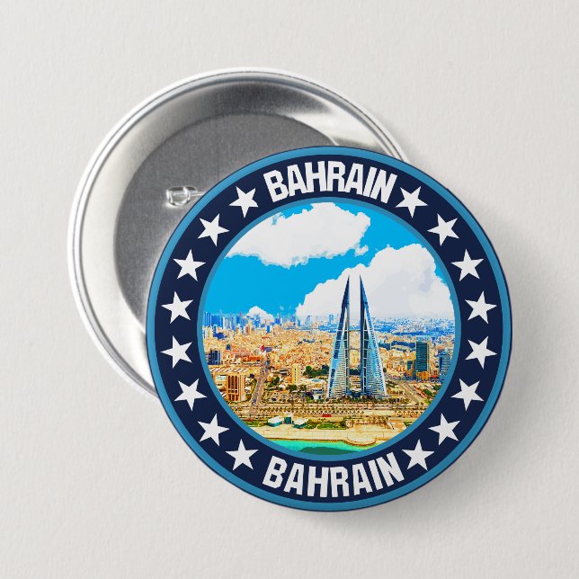 Bahrain                                            3 inch round button (Front & Back)