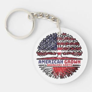 Bahrain Bahraini American USA Tree Roots Flag