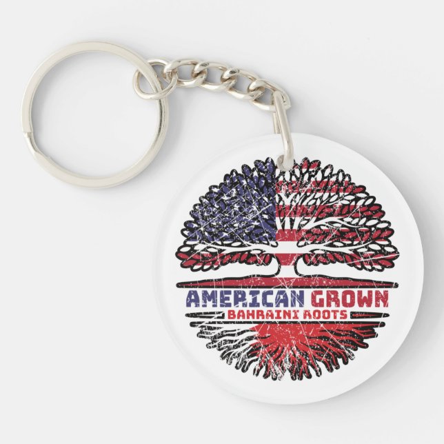 Bahrain Bahraini American USA Tree Roots Flag (Devant)