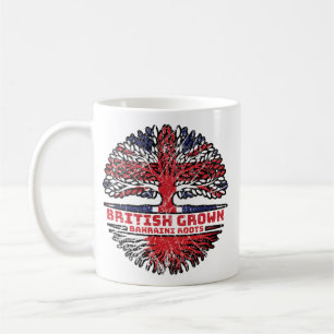 Bahrain Bahraini British UK Tree Roots Flag Coffee Mug