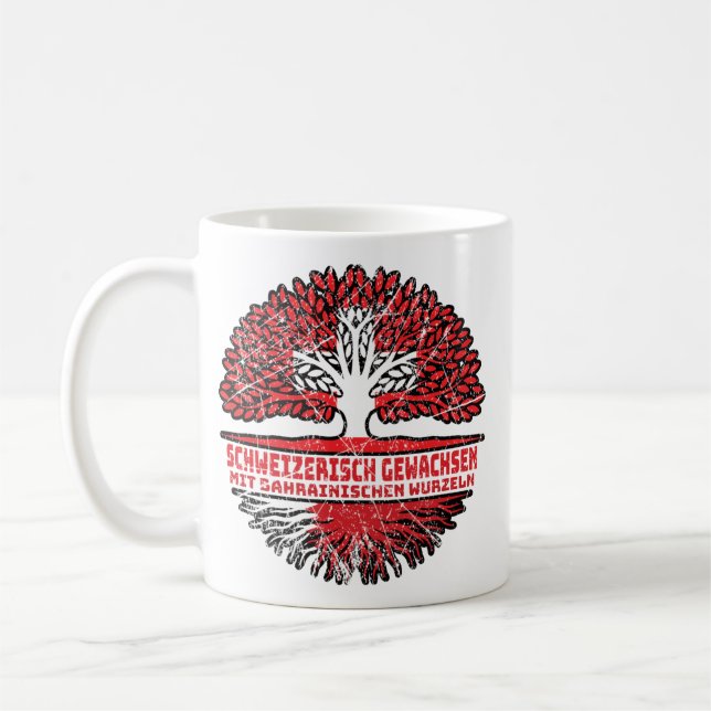 Bahrain Bahrainisch Schweizer Schweiz Baum Wurzel Coffee Mug (Left)