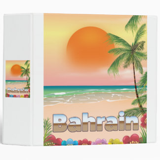 Bahrain beach travel poster binder