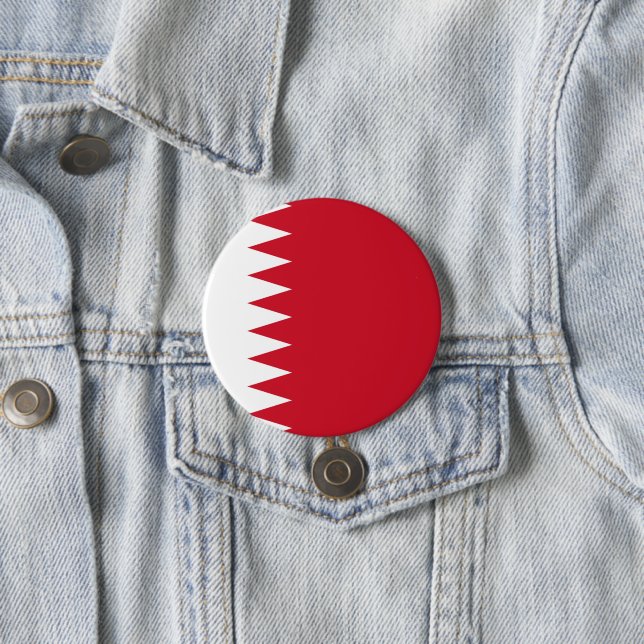 Bahrain flag 3 inch round button (In Situ)
