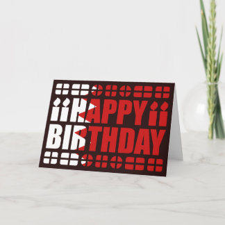 Bahrain Flag Birthday Card