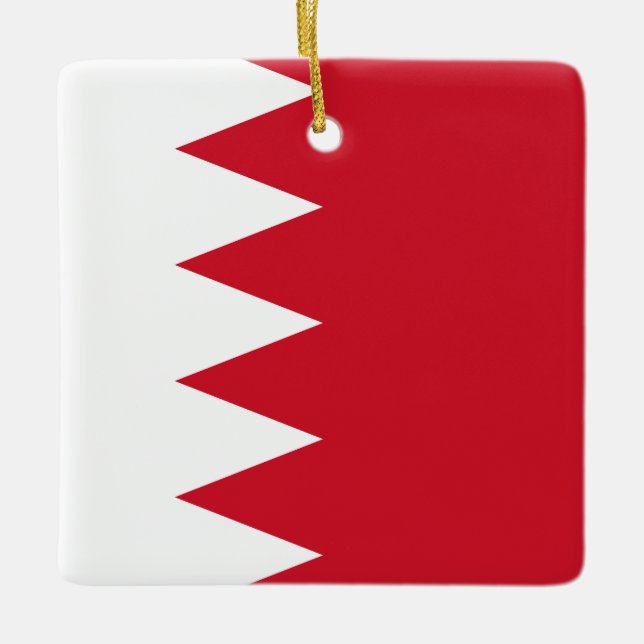 Bahrain Flag Ceramic Ornament (Front)