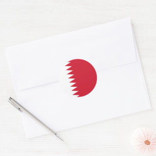 Bahrain flag classic round sticker