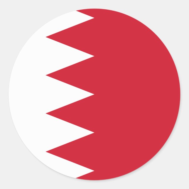 Bahrain Flag Classic Round Sticker (Front)