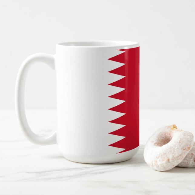 Bahrain flag coffee mug (With Donut)
