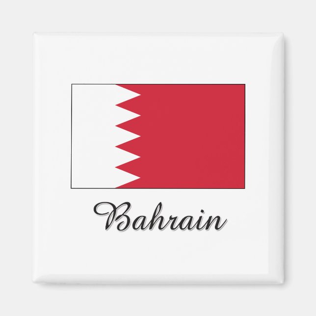 Bahrain Flag Design Magnet (Front)