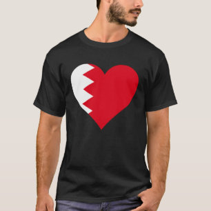 Bahrain Flag Heart Bahrain Gifts Love Bahrain T-Shirt