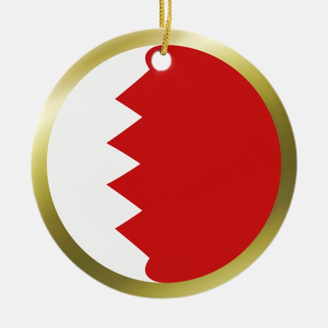 Bahrain Flag Ornament (Front)