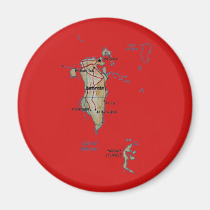 Bahrain Map Magnet