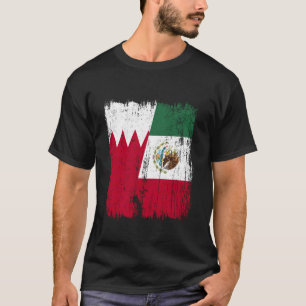 Bahrain Mexico Half Flag Bahraini Mexican Heritage T-Shirt