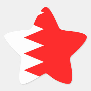 Bahrain National Flag Star Sticker