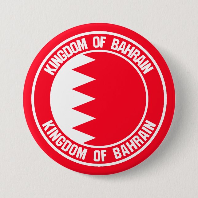 Bahrain Round Emblem 3 Inch Round Button (Front)