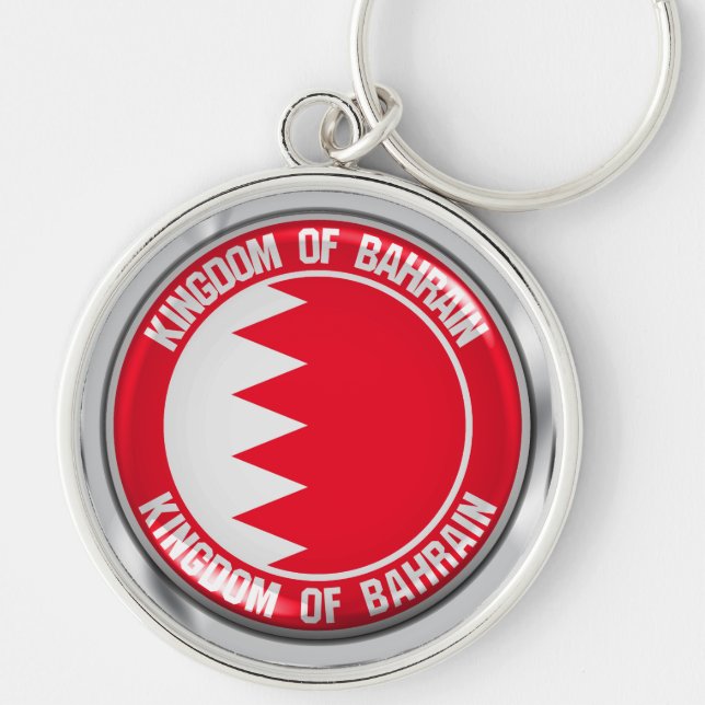 Bahrain Round Emblem Keychain (Front)