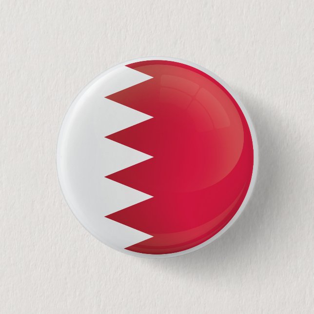 Bahrain  Round Icon Flag 1 Inch Round Button (Front)