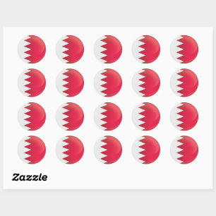 Bahrain  Round Icon Flag Classic Round Sticker