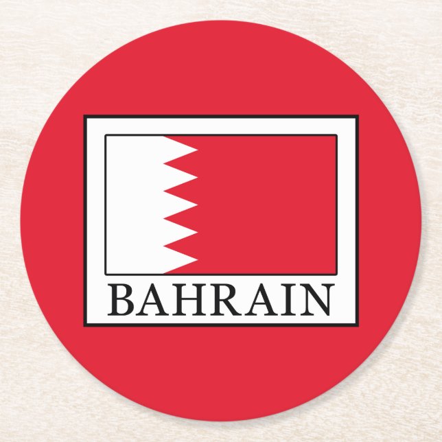 Bahrain Round Paper Coaster (Front)