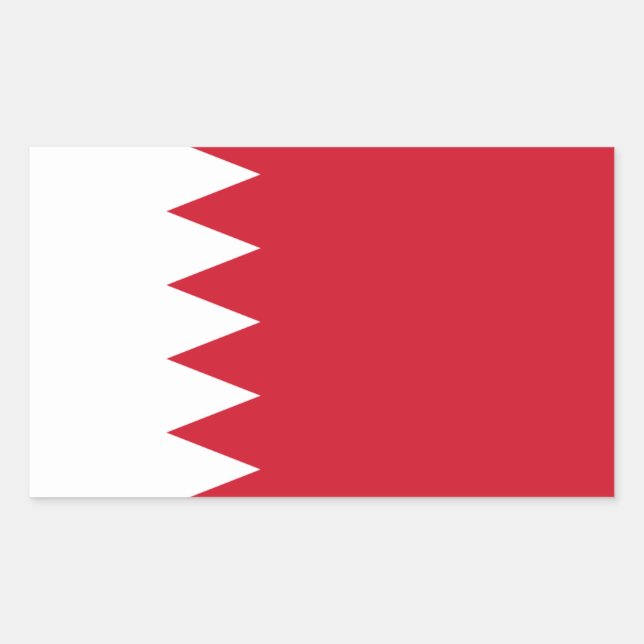 Bahraini Flag, Flag of Bahrain Sticker (Front)