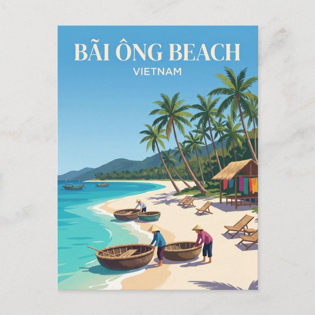 Bãi Ông Beach Vietnam Postcard (Front)