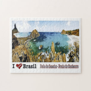 Baia do Sancho - I Love - Brazil - Jigsaw Puzzle