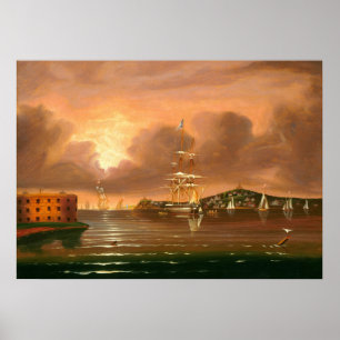 Baie de New York - Thomas Chambers Poster des Beau