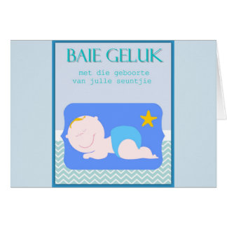 Baie geluk met die geboorte van julle seuntjie