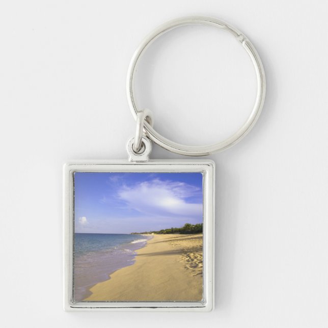 Baie Longue Long Bay beach, St. Martin, Keychain (Front)
