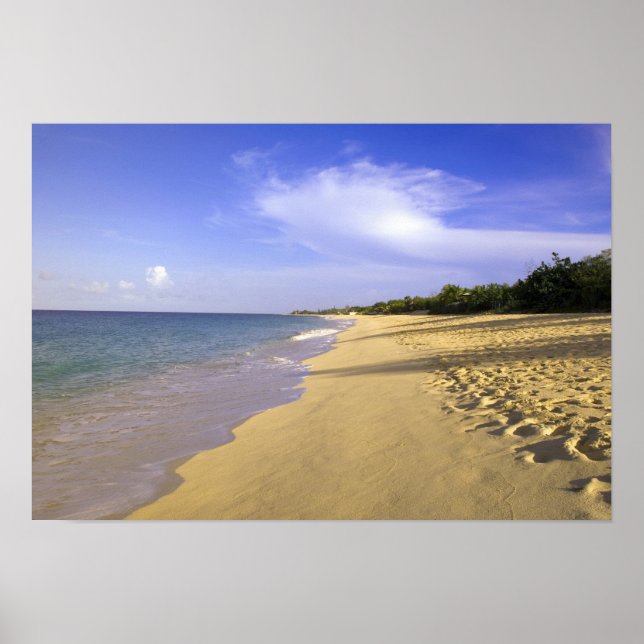 Baie Longue Long Bay beach, St. Martin, Poster (Front)