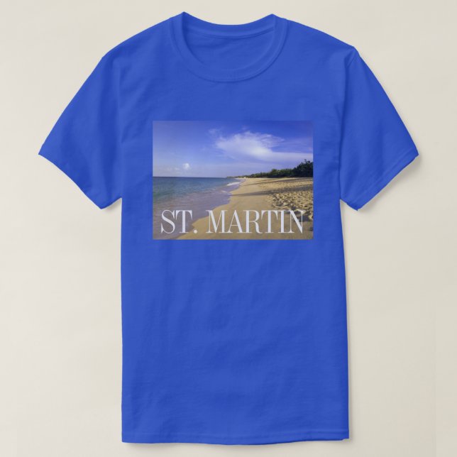 Baie Longue Long Bay Beach, St. Martin T-Shirt (Design Front)