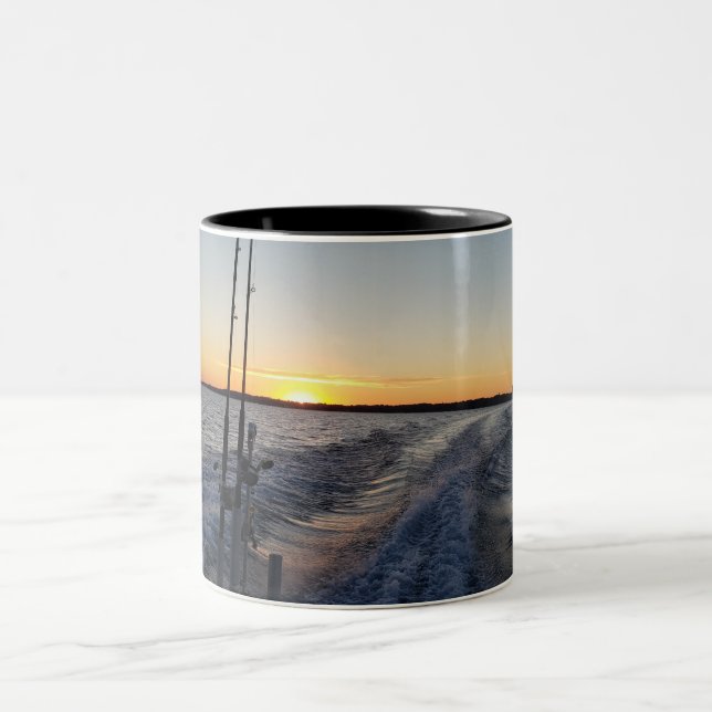 Baie pêche lever de soleil Café Mugs (Centre)