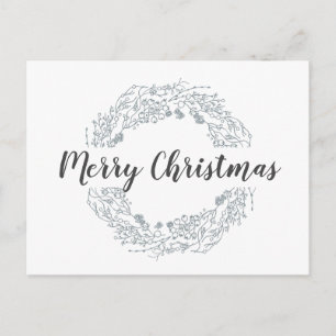 Baies de Noël blanches carte postale de vacances d