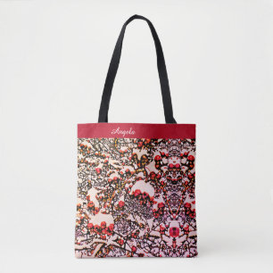 Baies rouges et neige dans le Sac fourre-tout de N