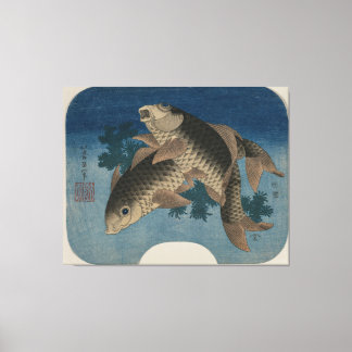 Baignade en carpe par mauvaises herbes - toile Imp