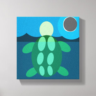 Baigneuse à minuit tortue sur toile