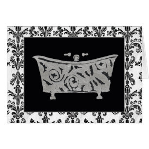 Baignoire noire et blanche