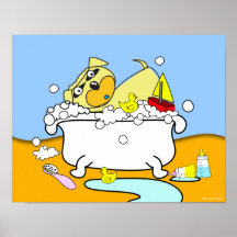 Baignoire Poster Chiot 16