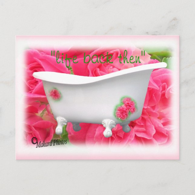 Baignoire vintage carte postale - personnaliser (Devant)