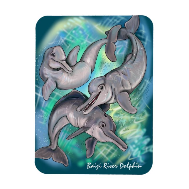 Baiji River Dolphin lost echos Magnet (Vertical)