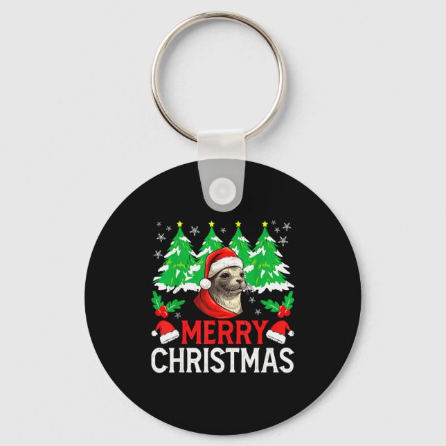 Baikal Seal Christmas Pajama Costume For Xmas Holi Keychain (Front)