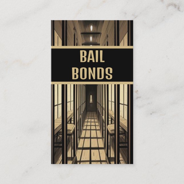 Bail Bonds Jail Visiting Room Business Card (Front)