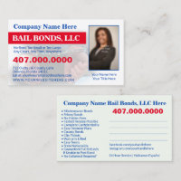 Bail Bonds Photo Customize Business Card Template