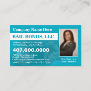 Bail Bonds Photo Customize Business Card Template