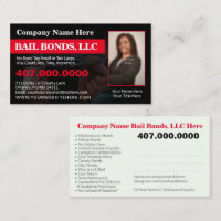 Bail Bonds Photo Customize Business Card Template
