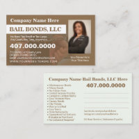 Bail Bonds Photo Customize Business Card Template