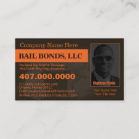 Bail Bonds Photo Customize Business Card Template