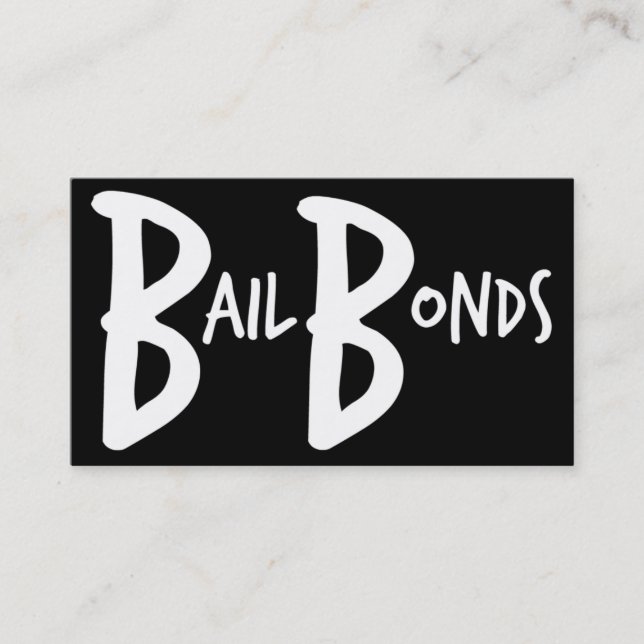 Bail Bonds Simple Business Card (Front)